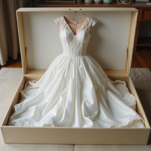 wedding dress preservation box at Monica’s Bridal Boutique, Lakewood Ranch
