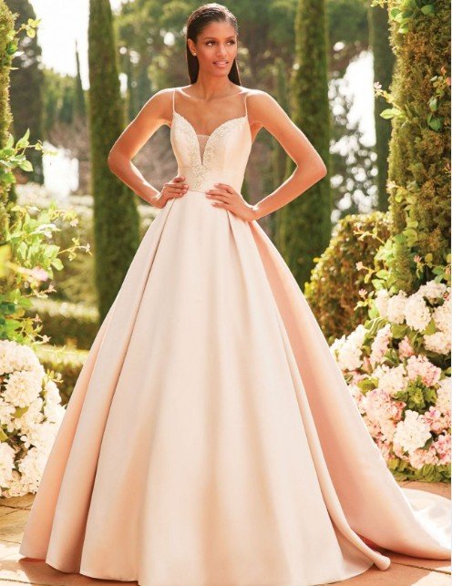 Private Label "Aaliyah" (Sincerity Collection) Graphic Lace Fit-and-Flare Wedding Gown – Size 10 (SKU DMB043)