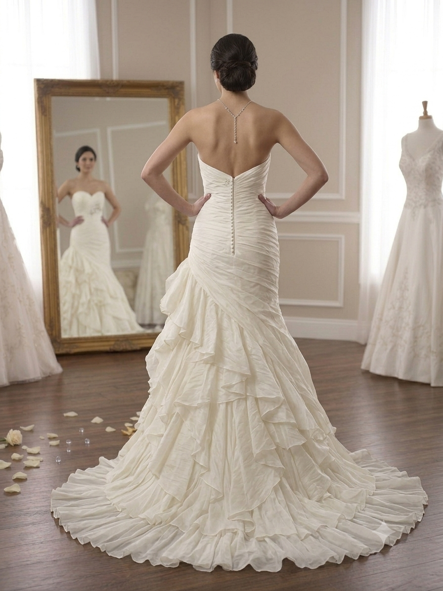 layla-demetrios-strapless-asymmetric-ruched-ruffle-wedding-dress-dmb015 2