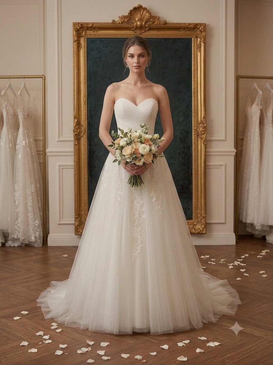 addison-strapless-ruched-tulle-a-line-wedding-dress-dmb009 2