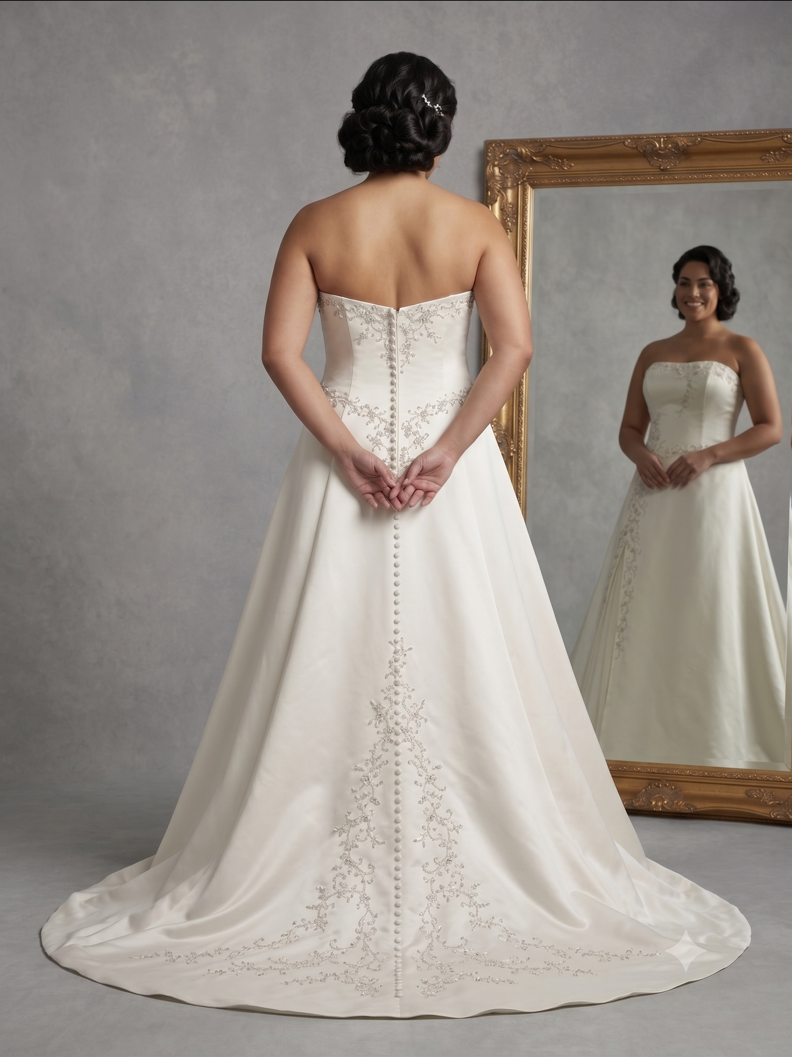 Private Label Violet Stella 22517 Satin Wedding Dress Size 14 | DMB032 2