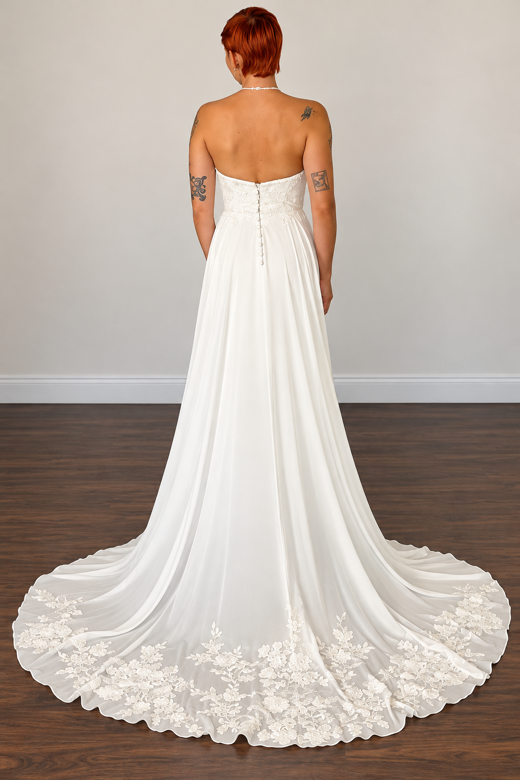 The “Claudia” Gown by Stella York: Romantic Illusion Lace with a Flowing A-Line Skirt - Image 2