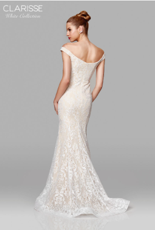 Clarisse Love Wedding Dress – Size 6 | Off-Shoulder Lace Mermaid Bridal Gown | Style 600109 - Image 5